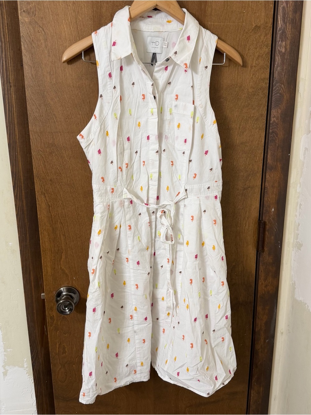 Anthropologie By HD in Paris Paleta Shirtdress Dress. Size 12 Popsicle Pattern